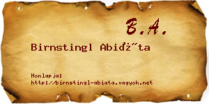 Birnstingl Abiáta névjegykártya